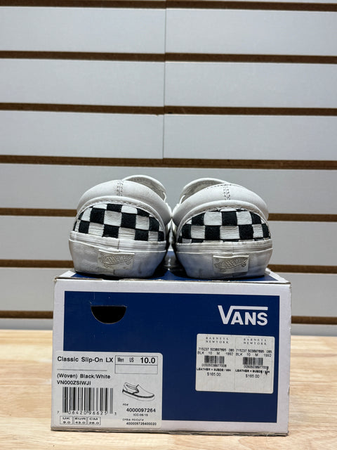 Classic Slip-On Checkerboard Vans Sz 10