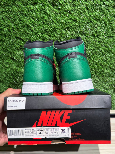 Jordan 1 Retro High Pine Green Black (GS) Sz 4Y