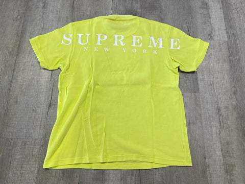 Supreme Yellow Waffle Shirt Sz L