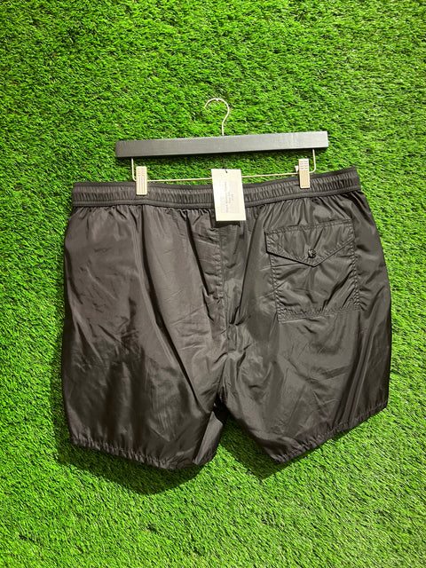 Moncler Black Satin Shorts Trunks Sz 2XL