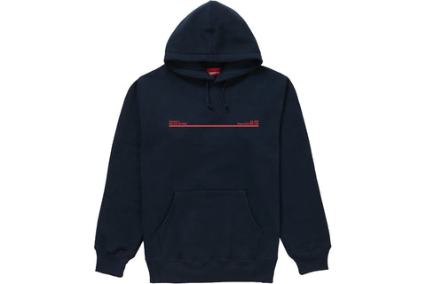 Supreme NYC Shop Navy Hooded Sweatshirt