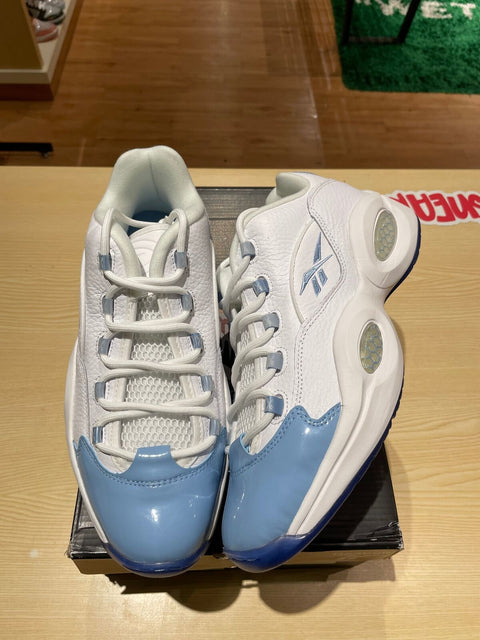 Reebok Question Low Patent Toe Carolina Blue