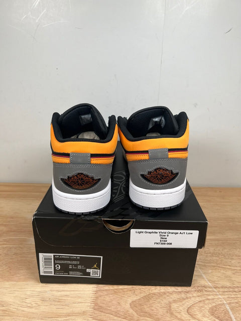 Jordan 1 Low SE Light Graphite Vivid Orange