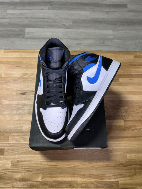 Jordan 1 Mid Black Racer Blue White