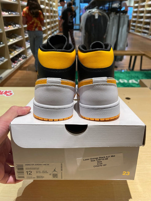 Jordan 1 Mid Yellow Toe Black