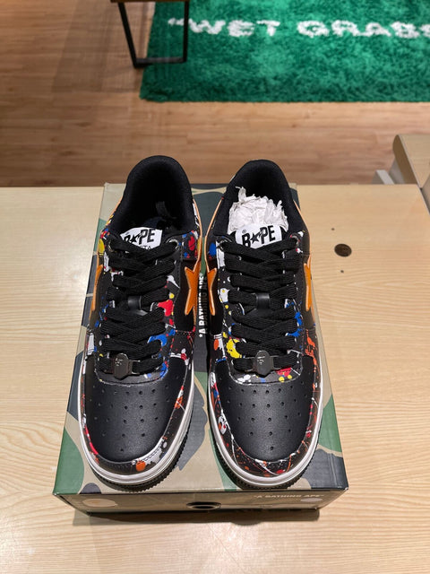 A Bathing Ape Bape Sta Paint Splatter Black