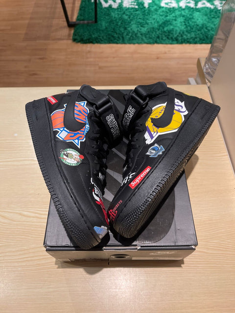 Nike Air Force 1 Mid Supreme NBA Black