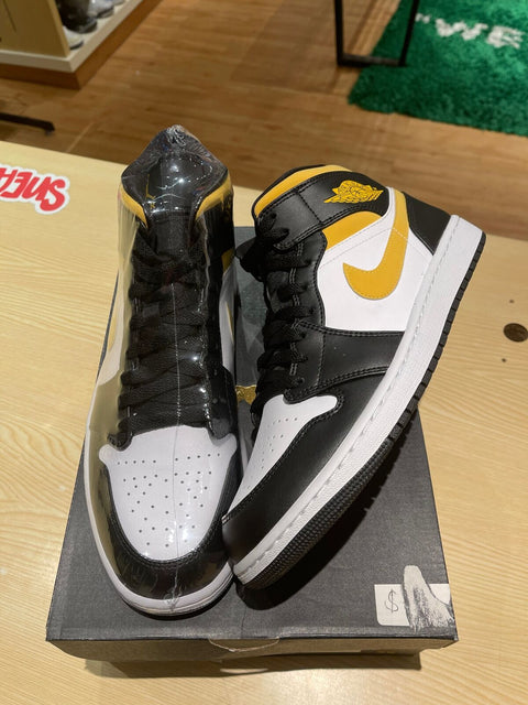 Jordan 1 Mid White Pollen Black (GS)