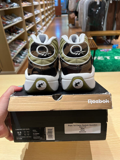 Reebok Question Mid mita sneakers X Bape 1st Camo