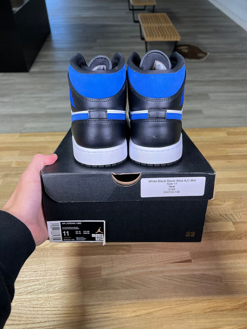 Jordan 1 Mid Black Racer Blue White