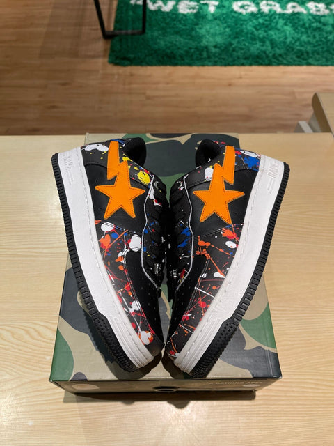 A Bathing Ape Bape Sta Paint Splatter Black