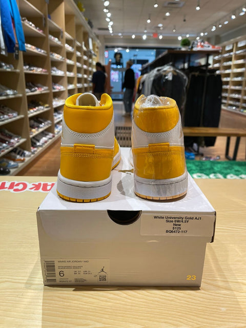 Jordan 1 Mid White University Gold (Women's)