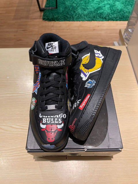 Nike Air Force 1 Mid Supreme NBA Black