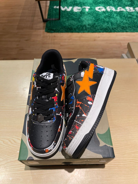 A Bathing Ape Bape Sta Paint Splatter Black