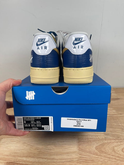 Nike Air Force 1 Low SP Undefeated 5 On It Blue Yellow Croc