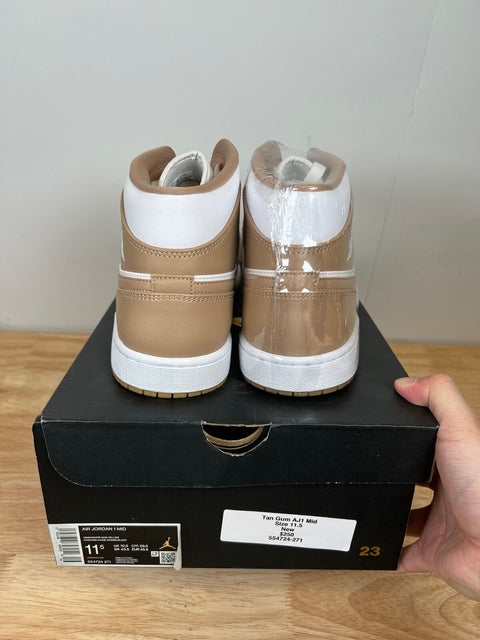 Jordan 1 Mid Tan Gum