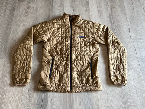 Gold Patagonia Nano Puff Zip Jacket Sz XS