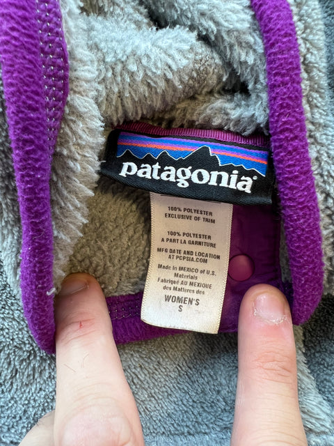 T Patagonia FA13 Grey/Purple Jacket Sz W Small
