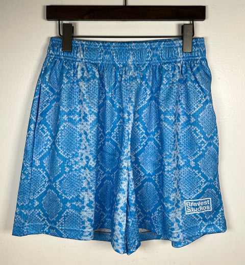 T DS Bravest Studios Blue Snake Skin Shorts (Multiple Sizes)