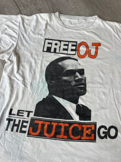 T Free OJ Simpson Juice Shirt Sz Large